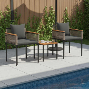Set di Mobili da Esterno 3 pcs Grigio e Grigio Scuro 42025233