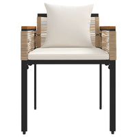 Set di Mobili da Esterno con cuscino 3 pcs Beige e Bianco Crema 42025234