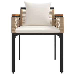 Set di Mobili da Esterno con cuscino 3 pcs Beige e Bianco Crema 42025234