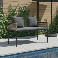 Panchina da esterno Grigio e Grigio Scuro 117 x 54 x 74.5 cm 42025239