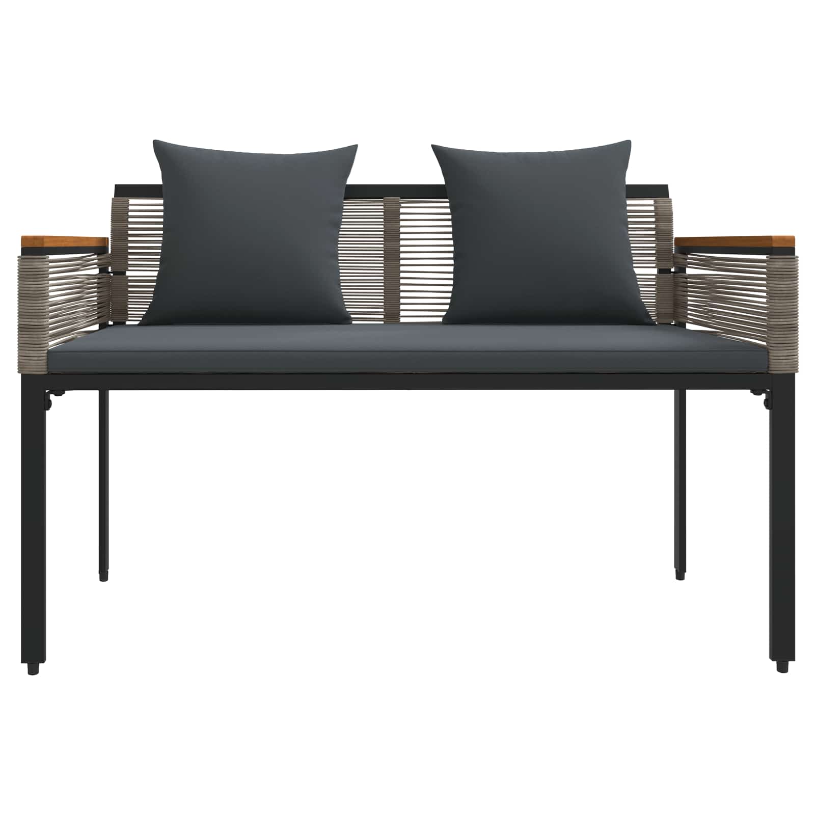 Panchina da esterno Grigio e Grigio Scuro 117 x 54 x 74.5 cm 42025239