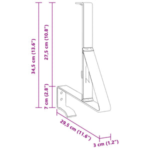 Supporto per guardia della neve Antracite 46 x 11 x 32 cm 42028446