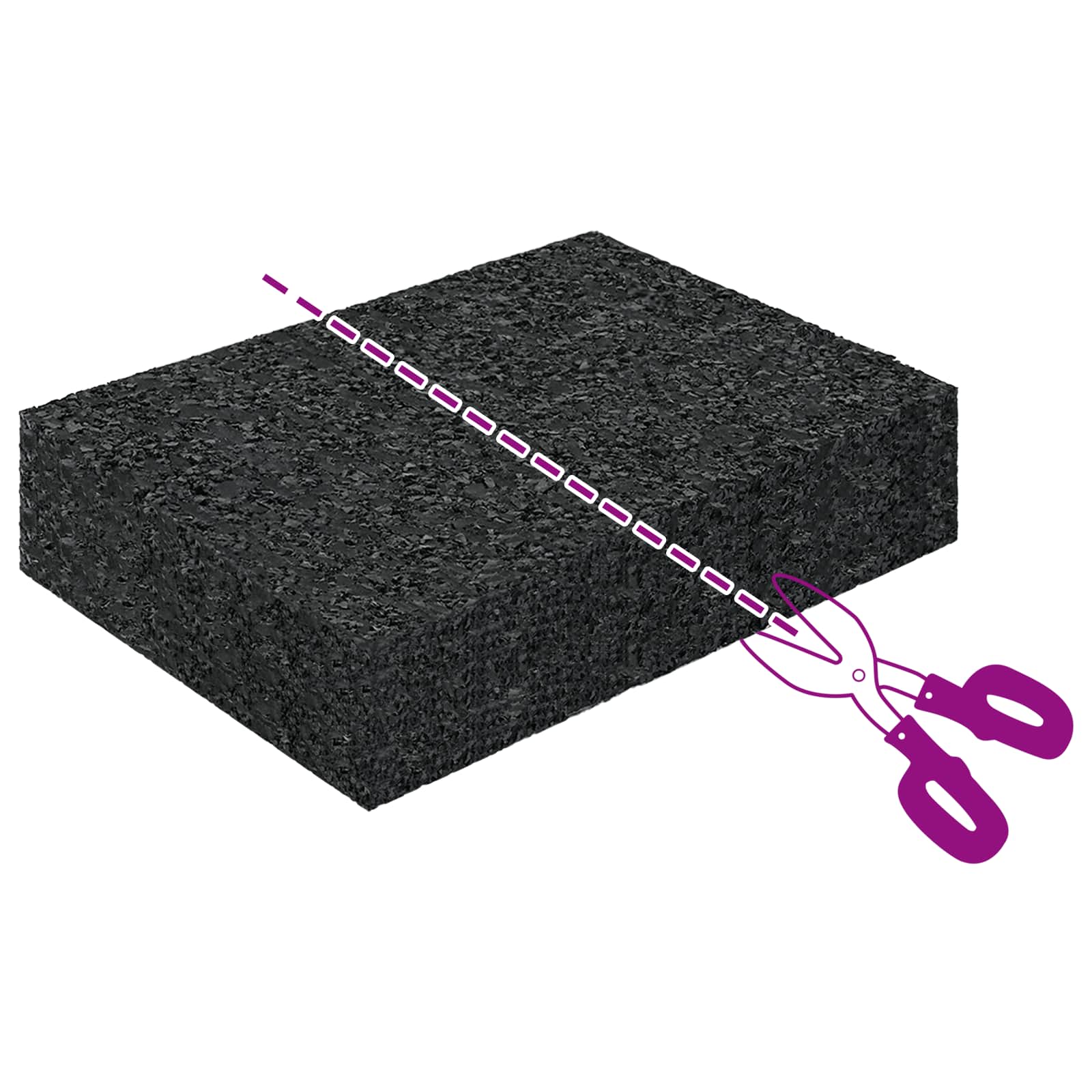 Tappetino in Gomma 25 pcs Nero 6 x 9 x 2 cm Gomma 42027229