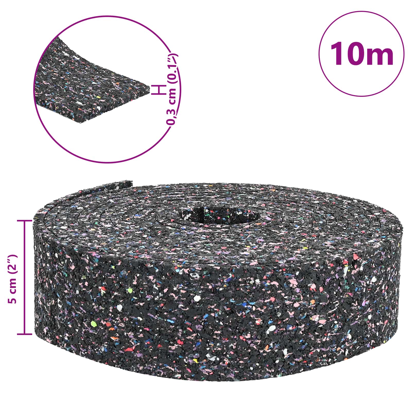 Rullo in gomma Nero Gomma 42027247