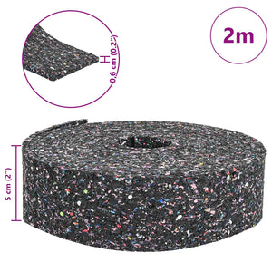 Rullo in gomma Nero 200 x 5 x 0,6 cm Gomma 42027249