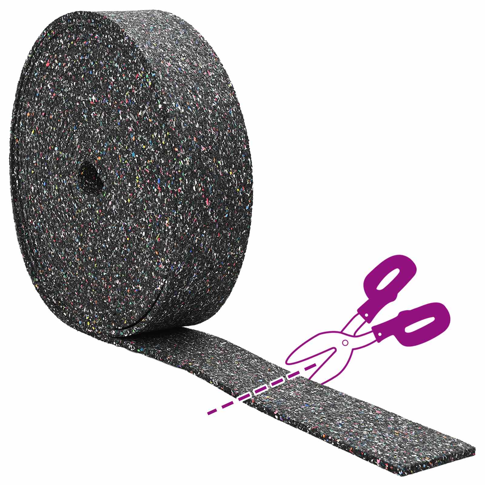 Rullo in gomma Nero Gomma 42027260