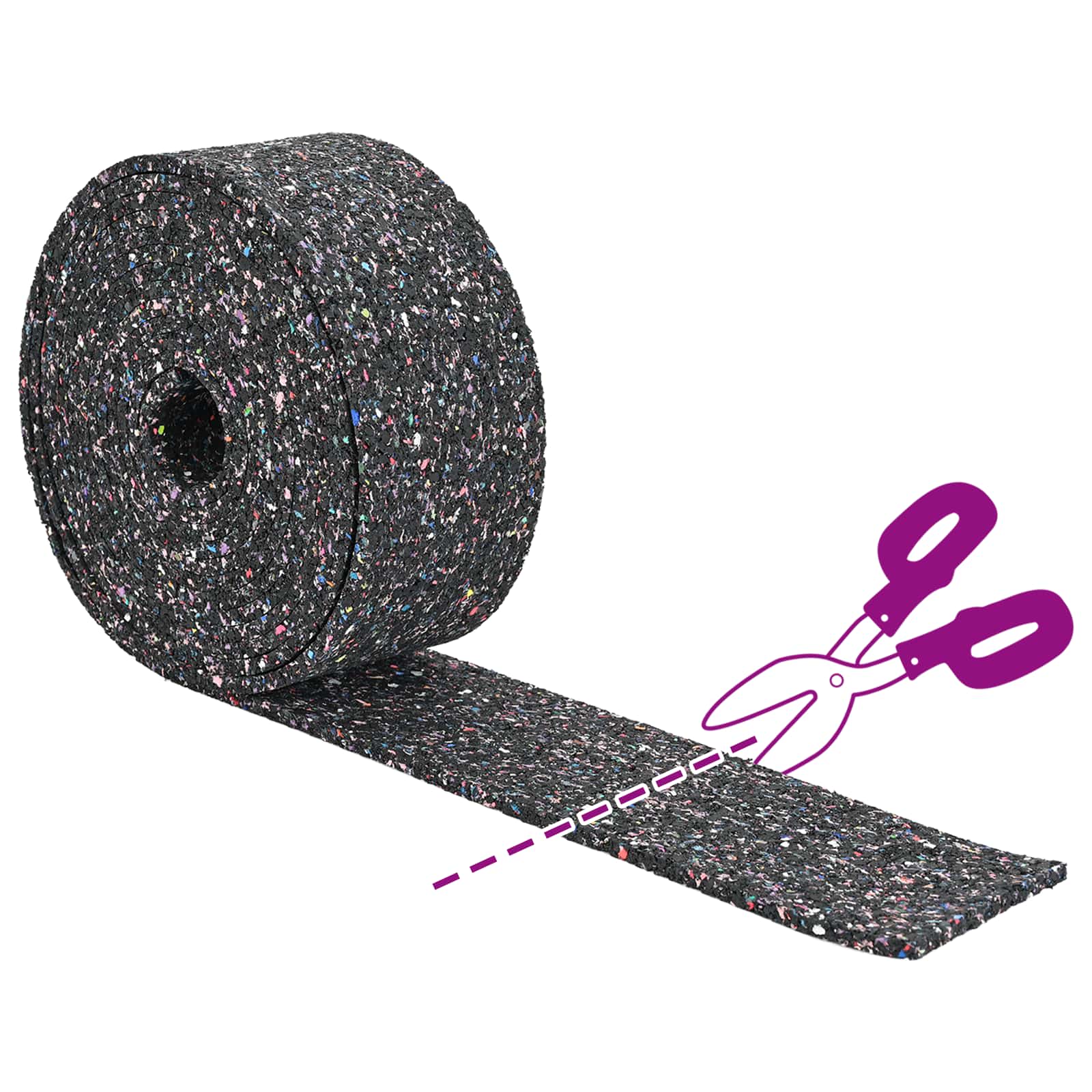 Rullo in gomma Nero Gomma 42027261