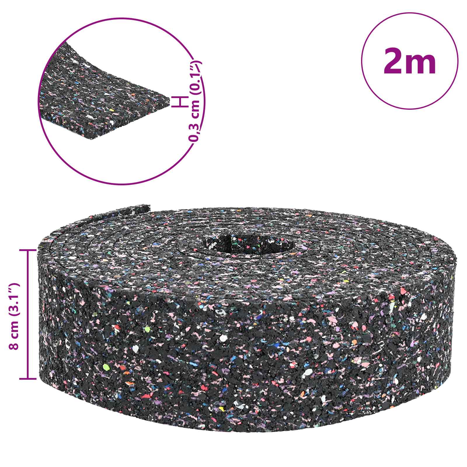 Rullo in gomma Nero Gomma 42027261