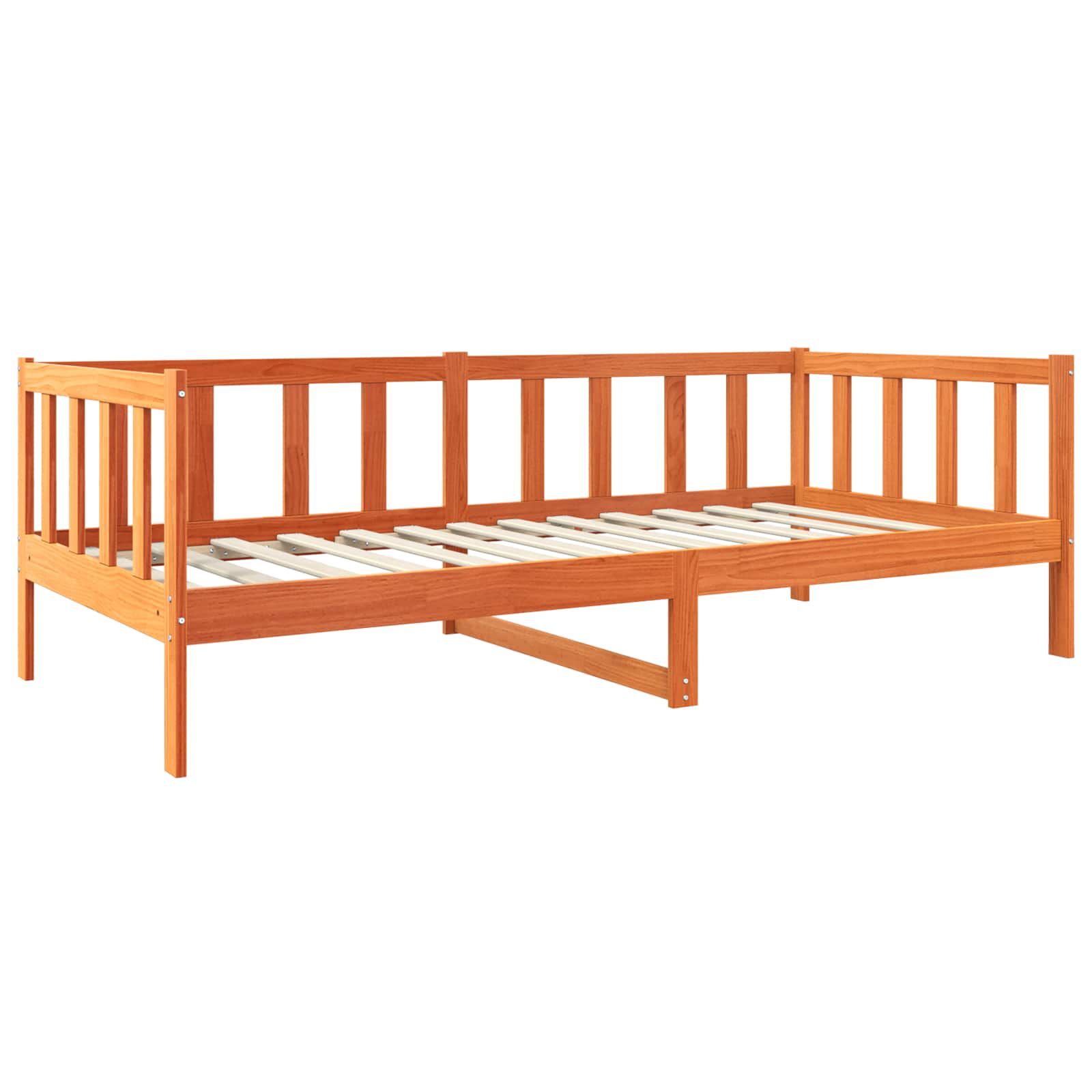 Struttura del letto Marrone cerato 100 x 200 cm Pino massello 863890