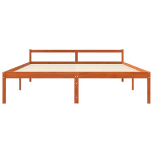 Struttura del letto Marrone cerato 200 x 200 cm Pino massello 867928