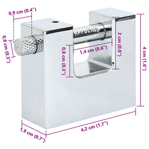 Lucchetto 12 pcs Argento 4,2 x 1,9 x 4 cm Ferro 42020728