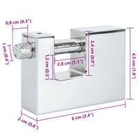 Lucchetto 12 pcs Argento 6 x 2 x 4,5 cm Ferro 42020734