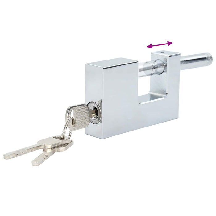 Lucchetto 2 pcs Argento 7,8 x 2 x 5 cm Ferro 42020738