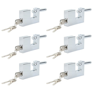 Lucchetto 6 pcs Argento 7,8 x 2 x 5 cm Ferro 42020739