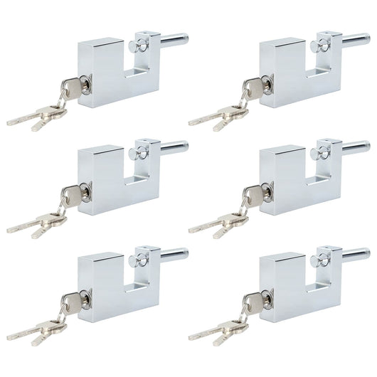 Lucchetto 6 pcs Argento 7,8 x 2 x 5 cm Ferro 42020739