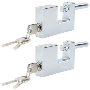 Lucchetto 2 pcs Argento 8,7 x 1,9 x 5,5 cm Ferro 42020741