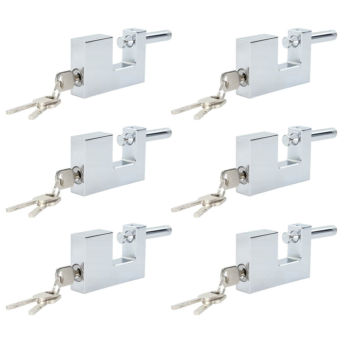 Lucchetto 6 pcs Argento 8,7 x 1,9 x 5,5 cm Ferro 42020742