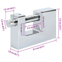 Lucchetto 6 pcs Argento 8,7 x 1,9 x 5,5 cm Ferro 42020742