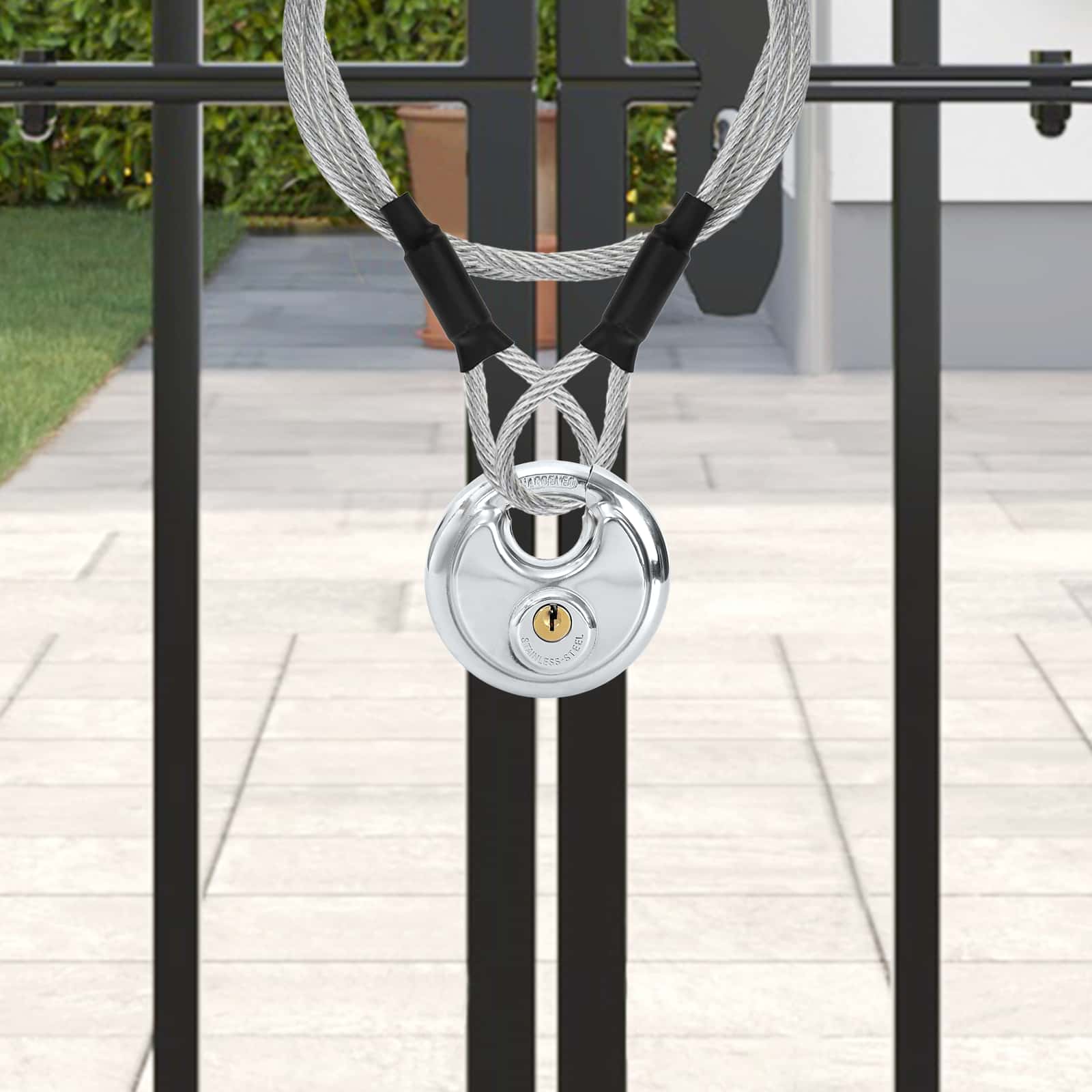 Lucchetti Discus con Chiavi 2 pcs Argento 8 x 2.8 x 8 cm 42020750