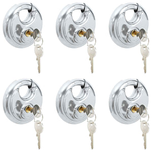 Lucchetti Discus con Chiavi 6 pcs Argento 8 x 2.8 x 8 cm 42020751