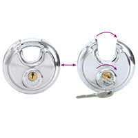 Lucchetti a disco con chiavi 2 pcs Argento 9 x 2.8 x 9 cm 42020753