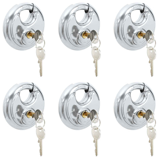 Lucchetti Discus con Chiavi 6 pcs Argento 9 x 2,8 x 9 cm 42020754