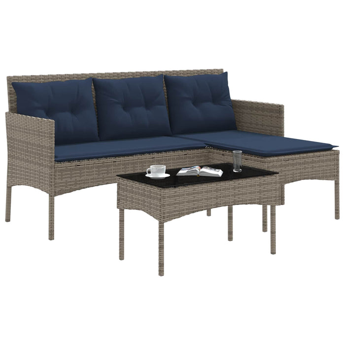 Set Divano da Giardino con cuscino polyrattan 4103810