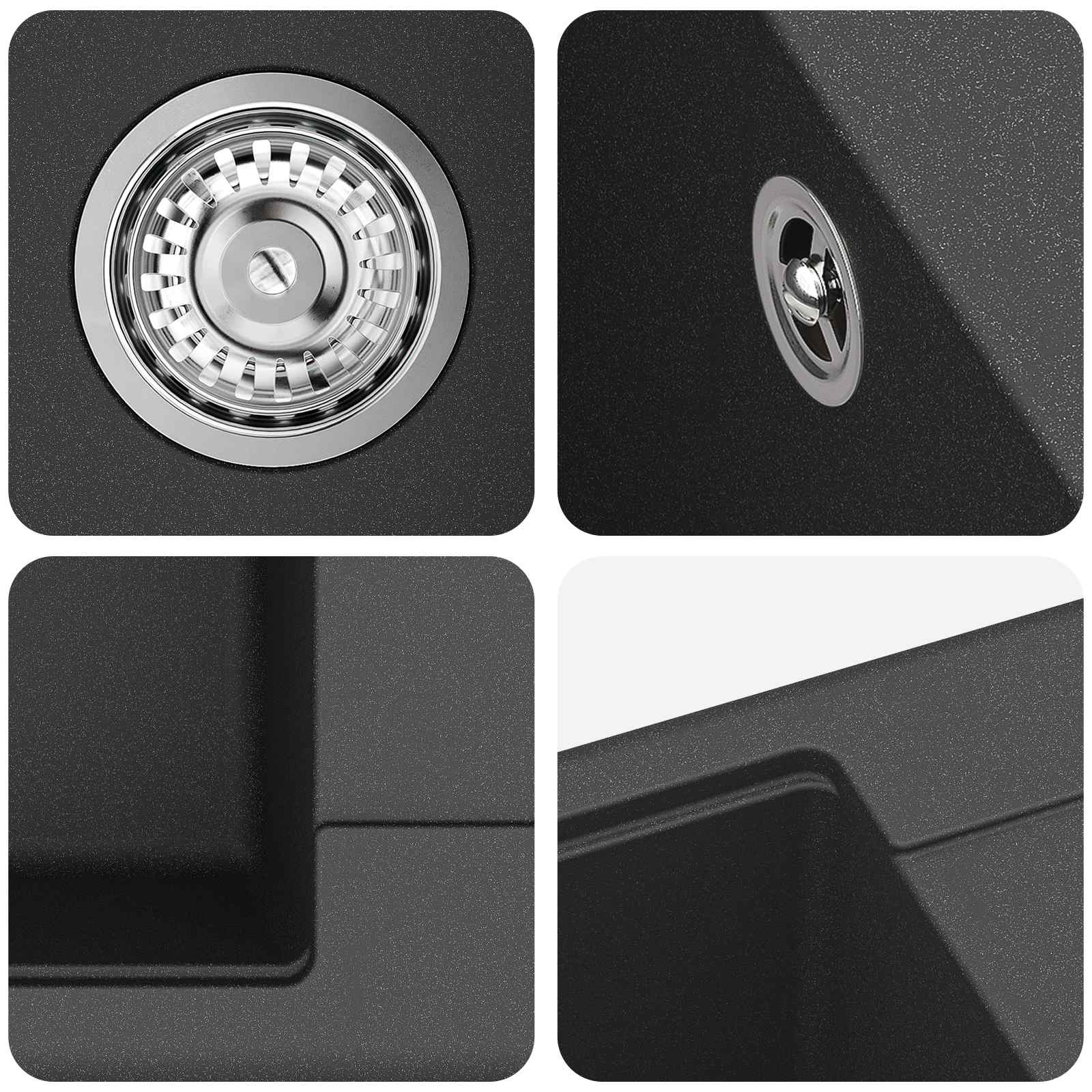 Lavello Nero 670 x 460 mm Granito 42028408