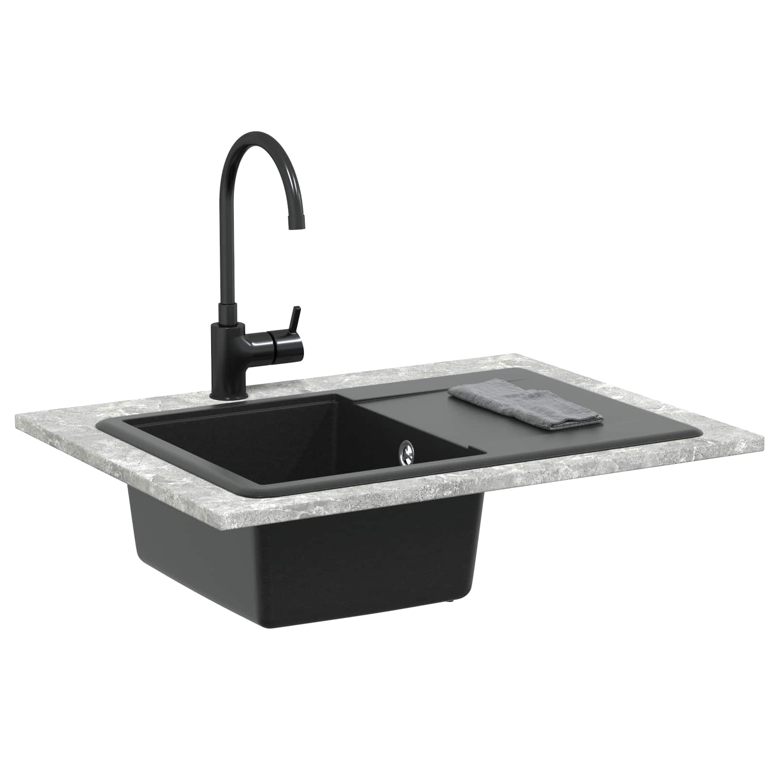 Lavello Nero 670 x 460 mm Granito 42028408