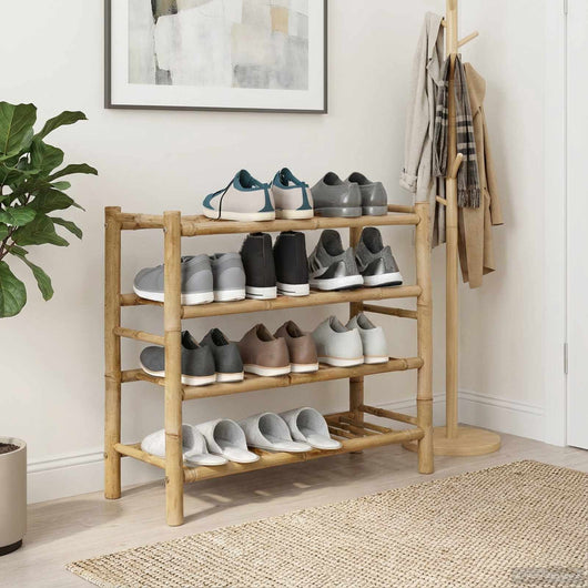 Scarpiera con lo scaffale Naturale 68 x 28 x 63 cm Bambù 42028236
