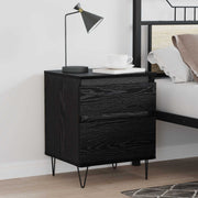 Armadietto per letto con cassetto Rovere Nero 40 x 35 x 50 cm 8004366