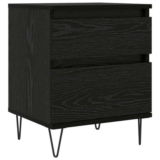 Armadietto per letto con cassetto Rovere Nero 40 x 35 x 50 cm 8004366