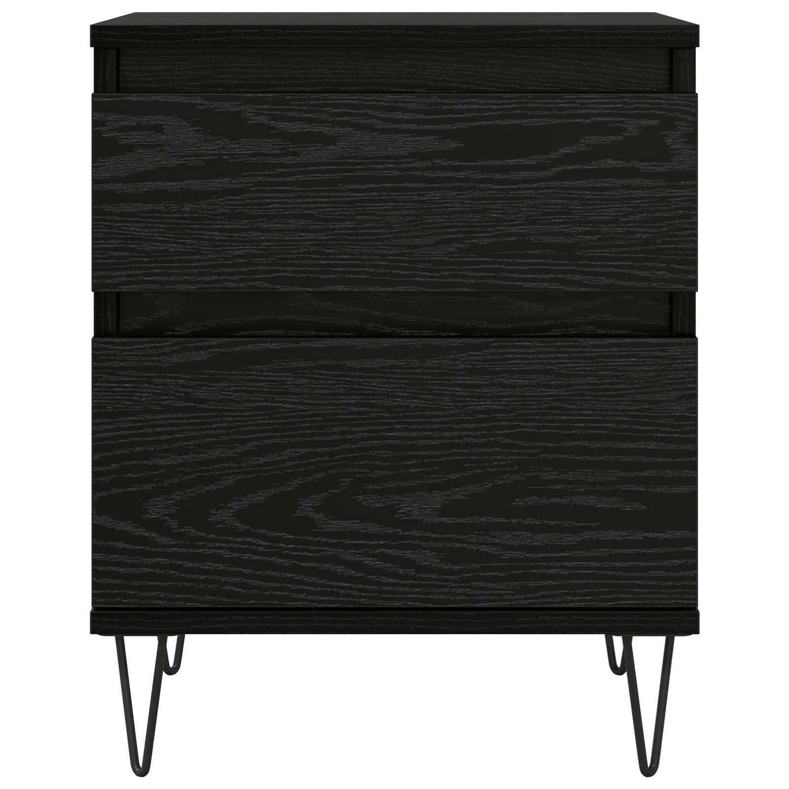 Armadietto per letto con cassetto Rovere Nero 40 x 35 x 50 cm 8004366