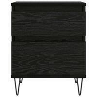 Armadietto per letto con cassetto Rovere Nero 40 x 35 x 50 cm 8004366
