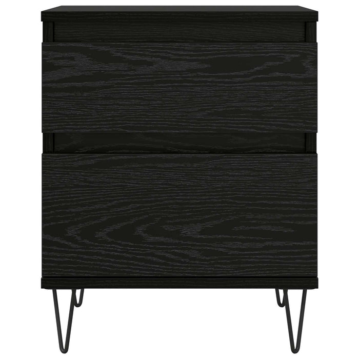 Armadietto per letto con cassetto Rovere Nero 40 x 35 x 50 cm 8004366