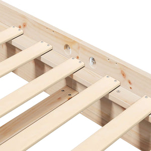 Struttura del letto Naturale 200 x 200 cm Pino massello 8004798