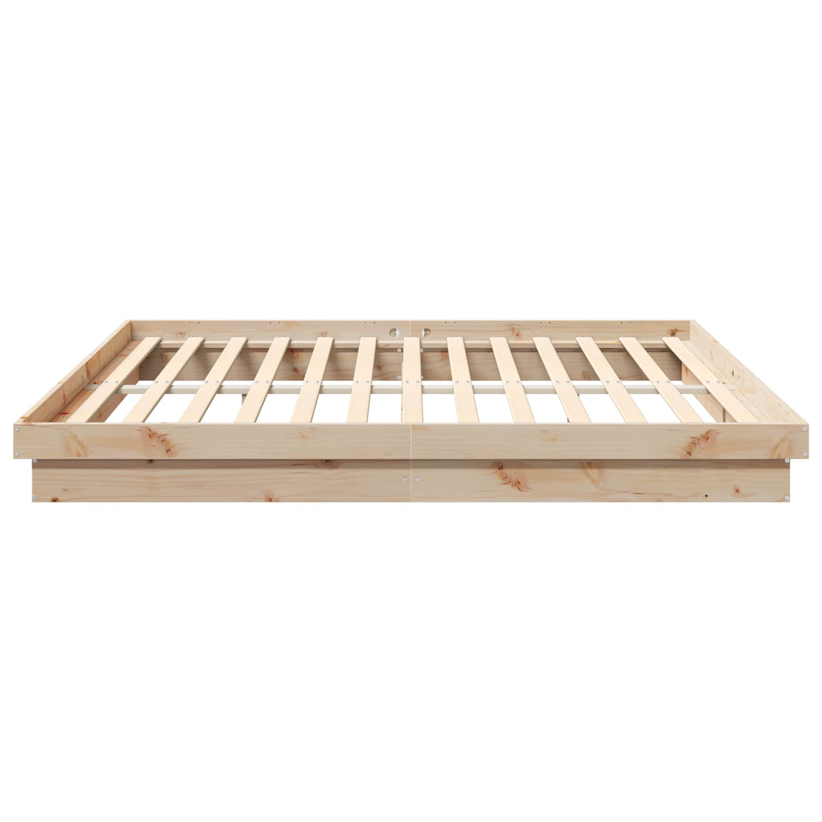 Struttura del letto Naturale 200 x 200 cm Pino massello 8004798