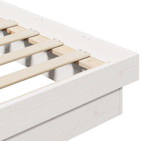 Struttura del letto Bianco 200 x 200 cm Pino massello 8004799