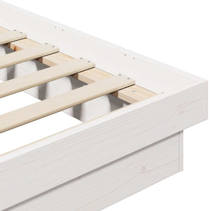 Struttura del letto Bianco 200 x 200 cm Pino massello 8004799