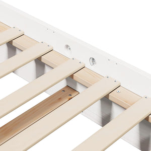 Struttura del letto Bianco 200 x 200 cm Pino massello 8004799