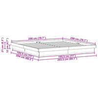 Struttura del letto Bianco 200 x 200 cm Pino massello 8004799