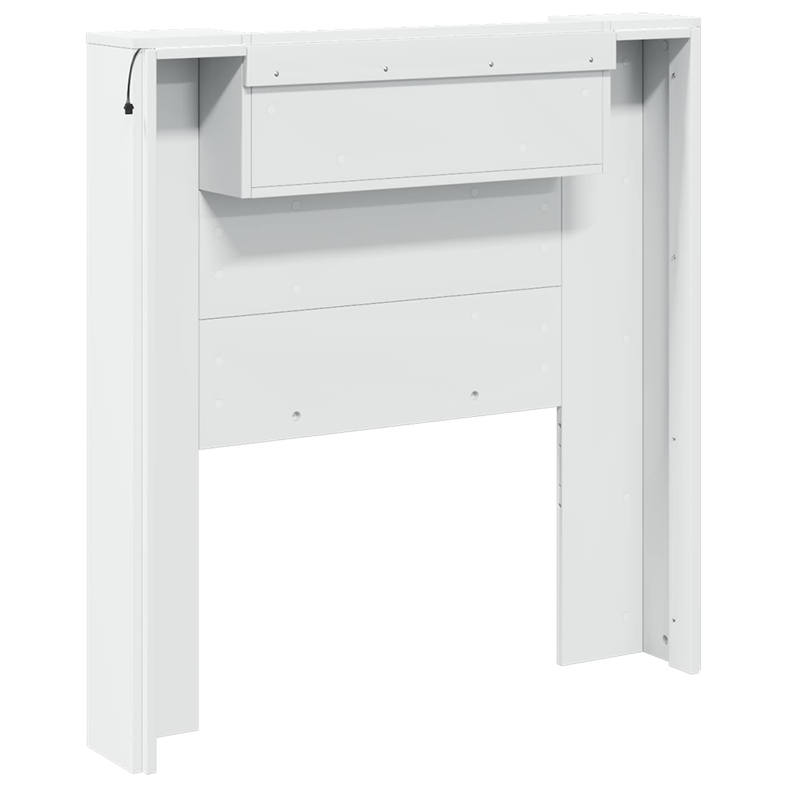 Testiera-Testata-Testiera Decorativa Bianco 100 x 16,5 x 103,5 cm Legno multistrato