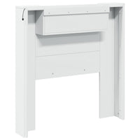 Testiera-Testata-Testiera Decorativa Bianco 100 x 16,5 x 103,5 cm Legno multistrato