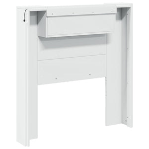 Testiera-Testata-Testiera Decorativa Bianco 100 x 16,5 x 103,5 cm Legno multistrato