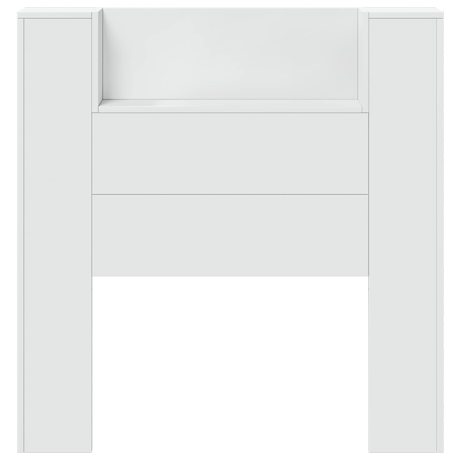 Testiera-Testata-Testiera Decorativa Bianco 100 x 16,5 x 103,5 cm Legno multistrato