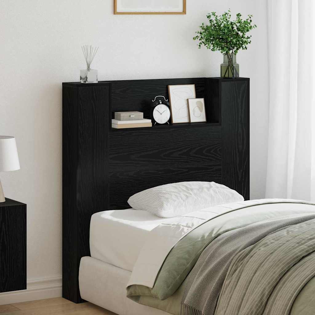 Testata del letto Rovere Nero 120 x 15 x 103.5 cm 3418646