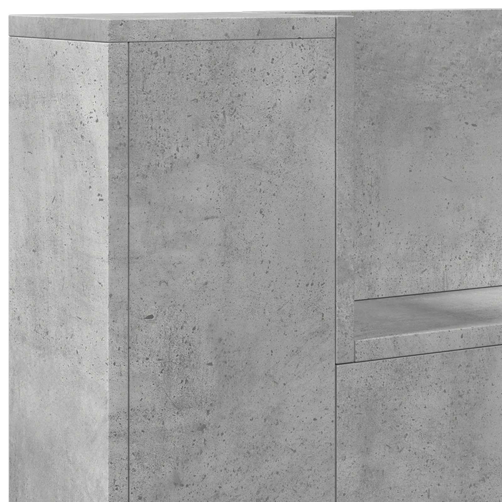 Testiera-Testata Decorativa Grigio cemento 100 x 16,5 x 103,5 cm Legno multistrato