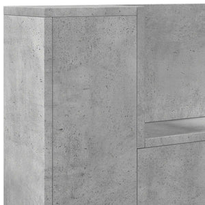 Testiera-Testata Decorativa Grigio cemento 100 x 16,5 x 103,5 cm Legno multistrato