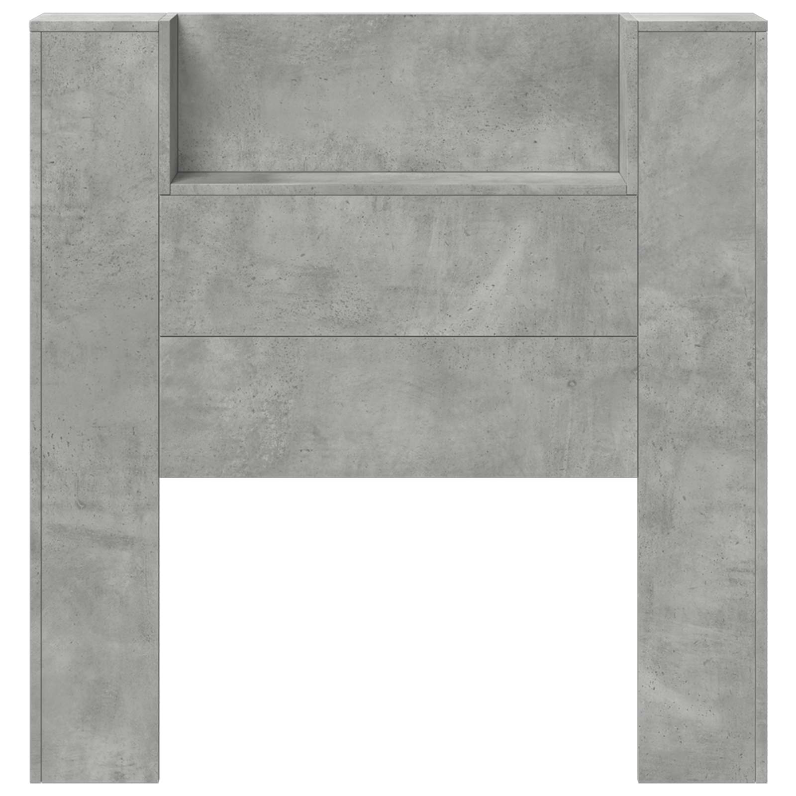Testiera-Testata Decorativa Grigio cemento 100 x 16,5 x 103,5 cm Legno multistrato