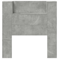 Testiera-Testata Decorativa Grigio cemento 100 x 16,5 x 103,5 cm Legno multistrato